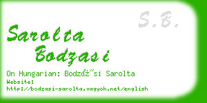 sarolta bodzasi business card